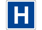 Panneau indication hôpital C2
