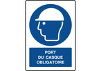 Panneau vertical port du casque obligatoire
