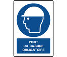 Panneau vertical port du casque obligatoire