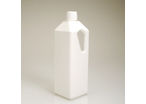 Flacon carré à anse 1 litre en PEHD Blanc - PP28