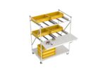 21825-01 Station de Travail Mobile avec Étagère Frontale et Stockage