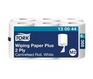 Tork - Bobine d'essuyage Premium M2 - Blanc - 2 plis - Ouate de cellulose - Usage alimentaire - 50% recyclé