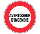 Panneau Avertisseur d'incendie - Rigide Ø80mm - 4021423