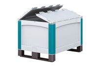 Bito - Caisse-palette plastique 800x600x520mm - 145L, 500kg charge max, usage alimentaire, polypropylène, Gris