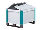 Bito - Caisse-palette plastique 800x600x520mm - 145L, 500kg charge max, usage alimentaire, polypropylène, Gris