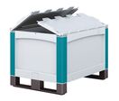 Bito - Caisse-palette plastique 800x600x520mm - 145L, 500kg charge max, usage alimentaire, polypropylène, Gris
