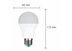 Pack de  10 - Ampoule E27 LED 9W 220V A60 180° - Blanc Neutre 4000K - 5500K