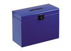 Valise metal et 5 dossiers suspendus Bleu