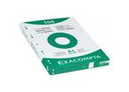 Fiche bristol Exacompta A4 petit carreaux perforées Blanc étui de 100