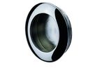 Poignée à encastrer - Platine ronde Zamak chromé brillant