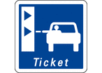 Panneau indication borne ticket de péage C62