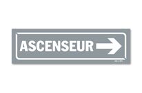 Panneau ascenseur - flèche droite - Fond gris