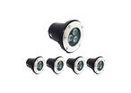 Pack de  5 - Spot LED Encastrable Extérieur IP65 220V Sol 3W 80° - Blanc Froid 6000K - 8000K