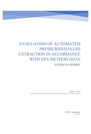 Extraction des PFAS dans les échantillons et évaluation en accord avec la méthode EPA 1633a