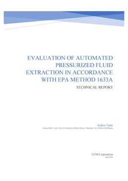 Extraction des PFAS dans les échantillons et évaluation en accord avec la méthode EPA 1633a