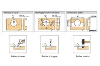 Porte encastrée - ouverture 110°