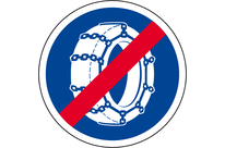 Panneau fin obligation chaînes à neige B44