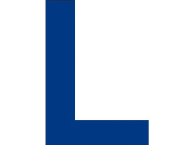 Lettre L adhésive pour sol intérieur