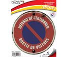 Panneau vintage Défense de stationner sortie de voiture - Adhésif Ø180mm - 4019178