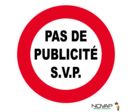 Panneau Pas de publicité - Rigide Ø180mm - 4042398