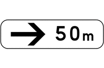 Panonceau directionnel avec distance M3b3
