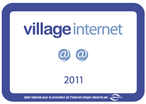 Panneau de signalisation village internet