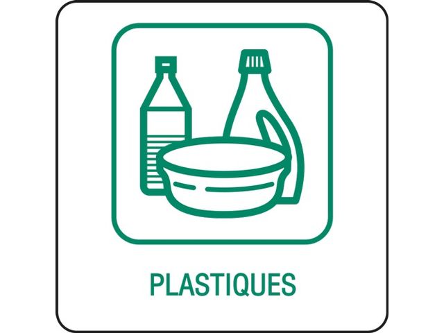 Panneau déchetterie plastiques