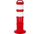 Balise de signalisation modulable Rouge avec deux bandes rétroréfléchissantes - 1090057