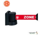 Support mural avec sangle Rouge Zone contaminée 4m x 50mm - 2050258