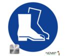 Panneau Chaussures de sécurité obligatoire - Alu Ø300mm - 4010984