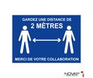 Panneau Garder une distance de 2 mètres - Rigide A4 - 4600314