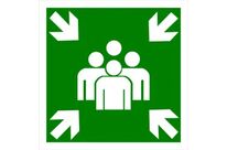 Panneau de signalisation point de rassemblement