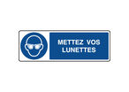 Panneau d'obligation horizontal mettez vos lunettes