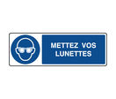 Panneau d'obligation horizontal mettez vos lunettes