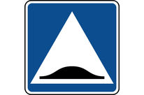 Panneau indication d'un dos d'âne