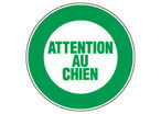 Panneau Attention au chien - Rigide Ø300mm - 4062143