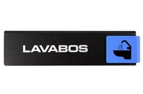 Plaquette de porte Lavabos - Europe design 175x45mm - 4260495