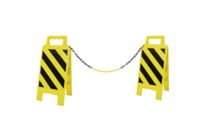 Kit Chevalet hachurés Jaune/Noir + 5m de chaine Ø6mm - 4292106