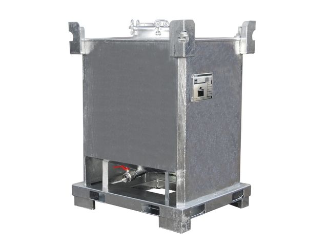 Cuve 1 000 litres IBC GRV Métal UN 31A/Y matière dangereuse