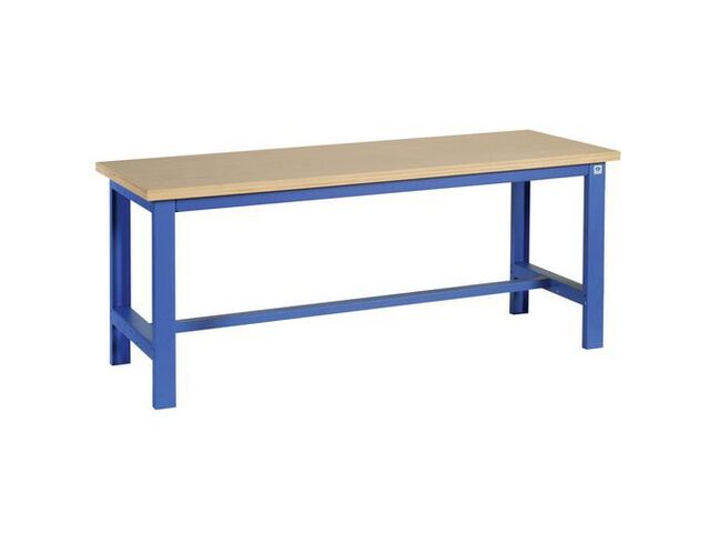 Sofame - Établi fixe SI40 - 2000x750mm - Plateau Hêtre Multiplis - Charge 1500kg - Bleu Éco-responsable