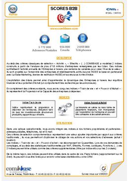 Fiche produit (Scores B2B)