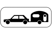 Panonceau véhicule avec caravanne M4x