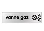 Plaquette Vanne gaz - Plexiglas argent 170x45mm - 4322216