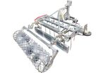 Herse de carrière équestre 140 cm - Lame niveleuse et rouleau cage - Attelage trois points pour micro-tracteurs Torros TACR140