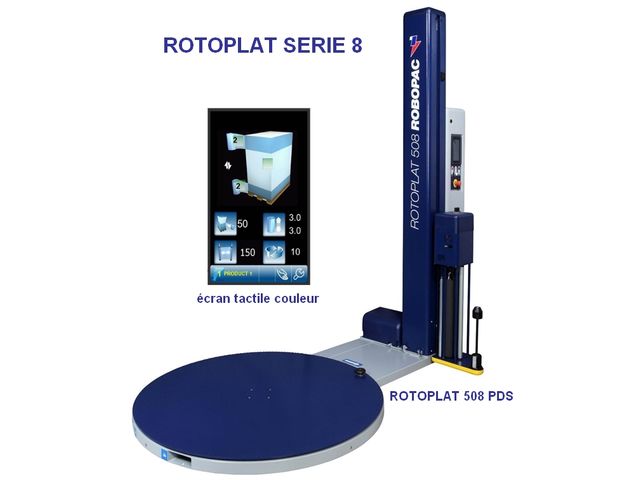 Banderoleuse avec pré-étirage variable et écran tactile couleur