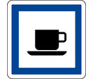 Panneau indication cafétéria CE18