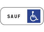 Panonceau stationnement réservé handicapé M6h