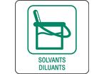 Panneau déchetterie solvants diluants