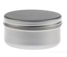 Pot cosmétique aluminium au couvercle plat vissant