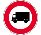 Panneau interdiction aux poids-lourds B8
